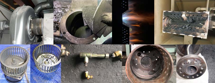 連続溶解炉のバーナーメンテナンス