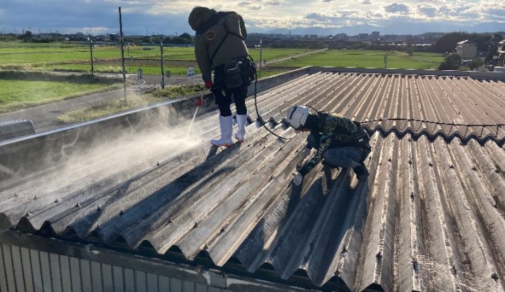 サーモバリア施工前　屋根洗浄