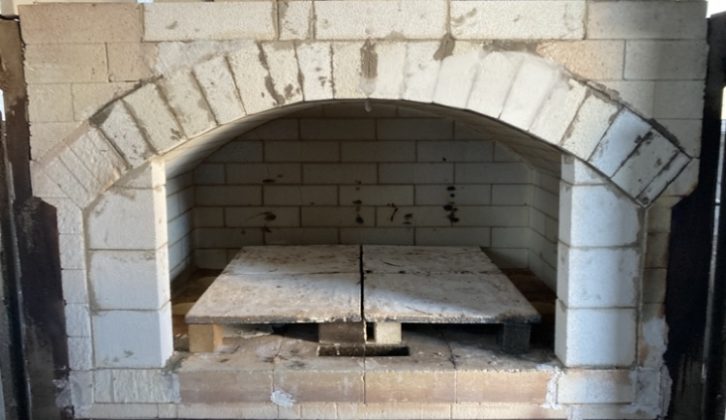 テスト窯　築炉修理