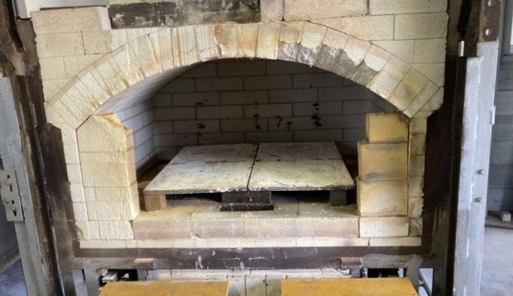 テスト窯　築炉修理