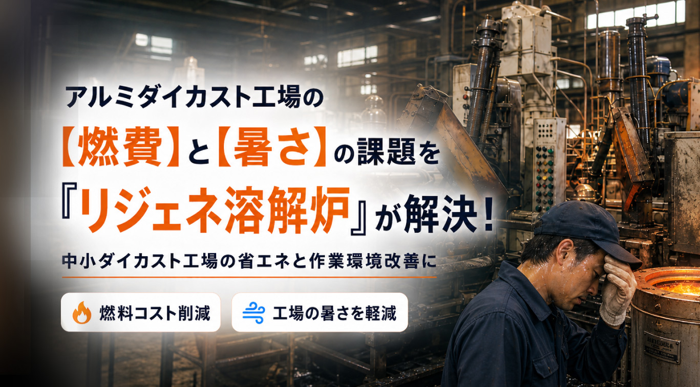 アルミダイカスト工場の【燃費】と【暑さ】の課題を<br /> 「リジェネ溶解炉」が解決！