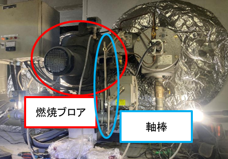 燃焼ブロアの振動